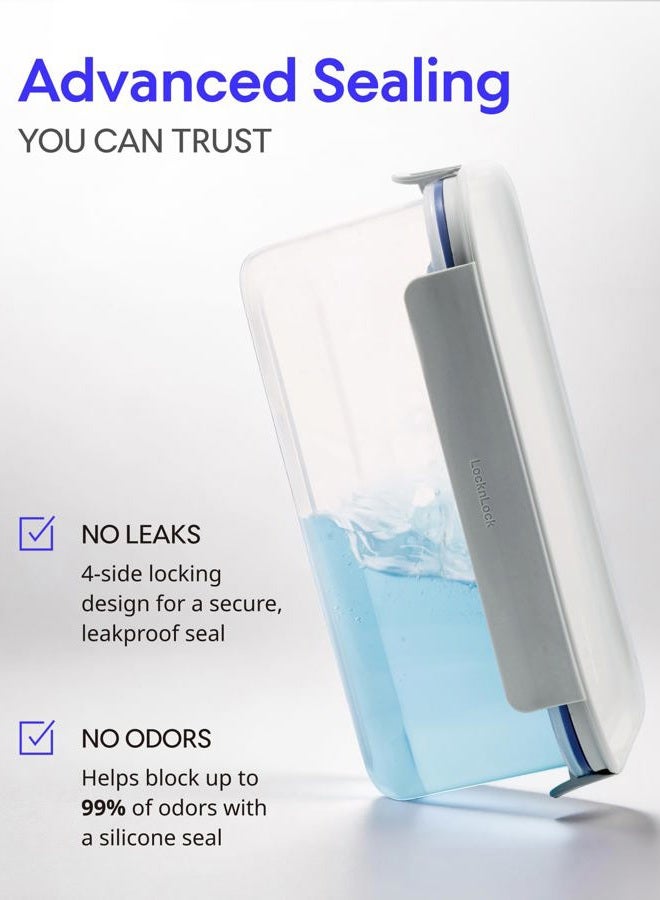 LocknLock Classic Plus Rectangle Food Container – 2.75L Mint, 4-Side Locking, Stackable & Leakproof - Image 3