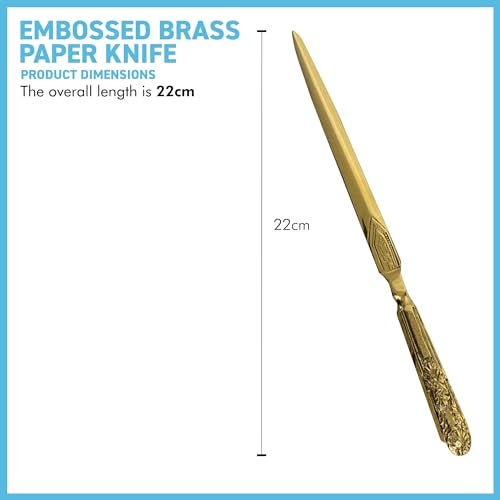 Thorness Embossed Brass Letter Opener - Image 4