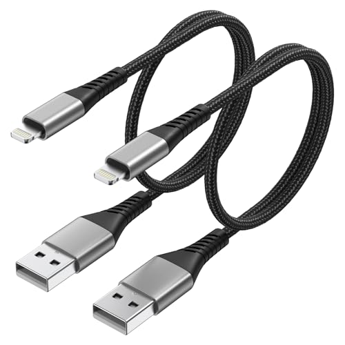 Umefly 2 FT iPhone Charger Cord 2 Pack, USB A to Lightning Cable 2FT, iPhone Charger Fast Charging Cord for Car, iPhone 14 13 12 11 Pro Max - Image 1