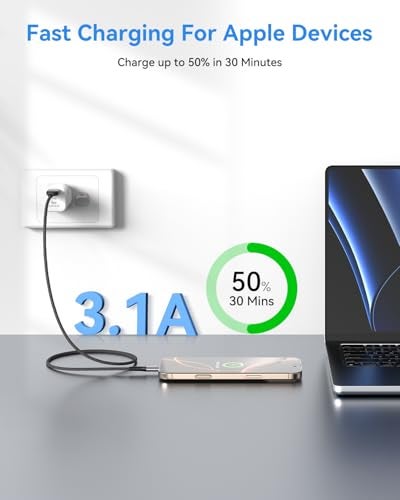 Umefly 2 FT iPhone Charger Cord 2 Pack, USB A to Lightning Cable 2FT, iPhone Charger Fast Charging Cord for Car, iPhone 14 13 12 11 Pro Max - Image 3