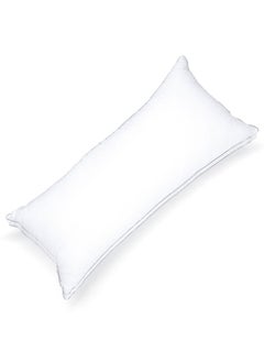 Hotel Linen Klub 100% Cotton Down Alternative Luxury Full Body Pillow w/ double piping- Outer Fabric :  250TC White Sateen, Filling : 1400grams Microfiber  Size: 45 x 100cm  - Image 1
