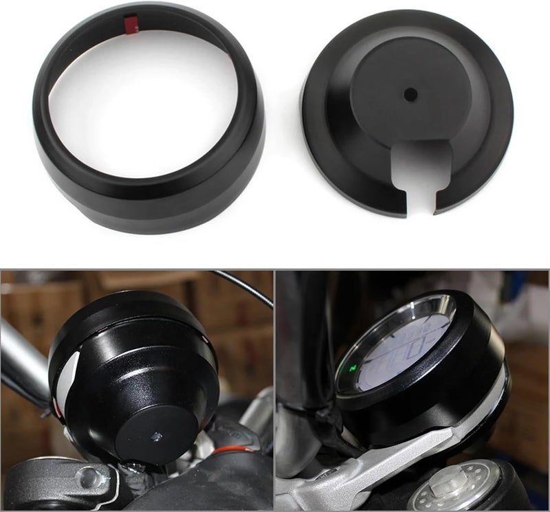 Vuzmode CNC Aluminum Motorcycle Speedometer Trim Ring - Black - Image 1