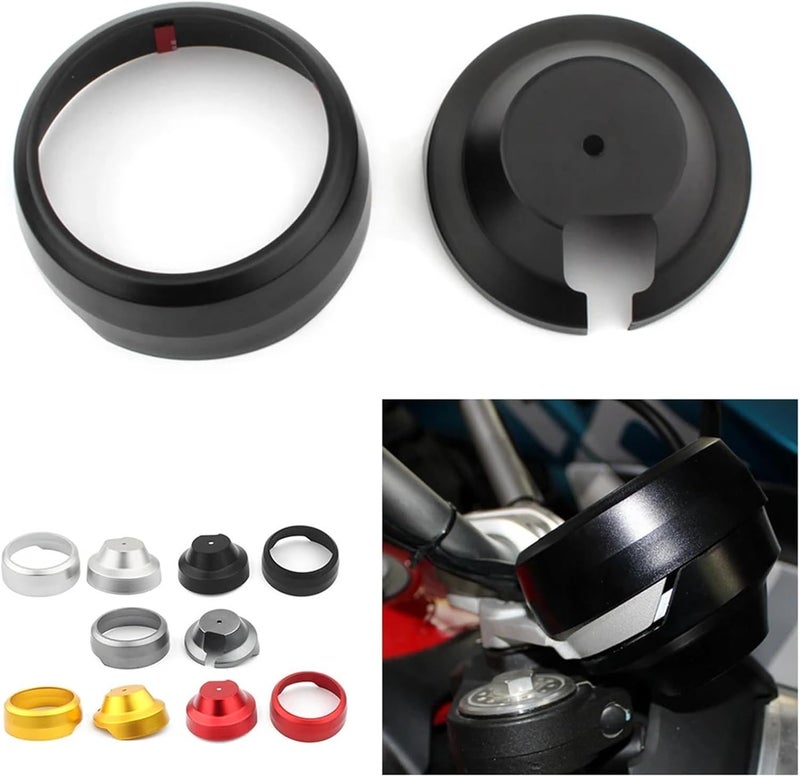 Vuzmode CNC Aluminum Motorcycle Speedometer Trim Ring - Black - Image 2