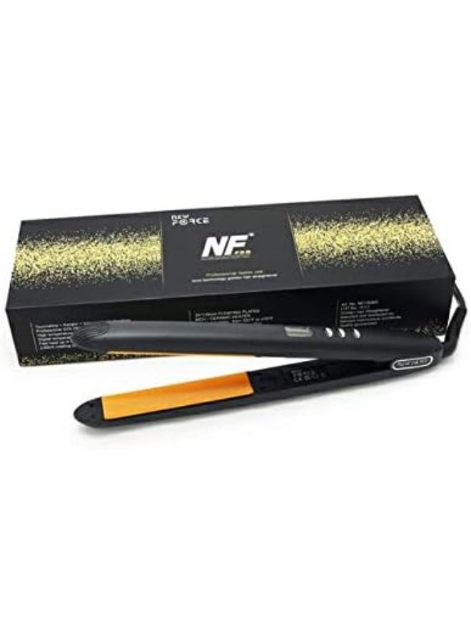 NF Hair Straightener with Ion Technology and Tourmaline Gold Ceramic Plates, Temperature 470 degrees - Image 1