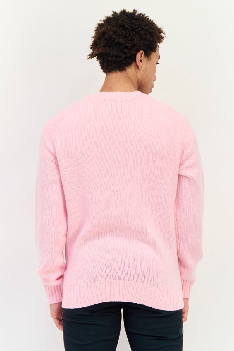 ESPRIT Men Crew Neck Brand Logo Sweater, Pink - Image 2