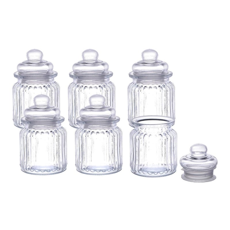 kaqer Pop Glass Jar and Container with Air Tight Lid for Kitchen Storage Storage Containers for Canning Cereal Pasta 650 Circular 6 kaqer123 - Image 1