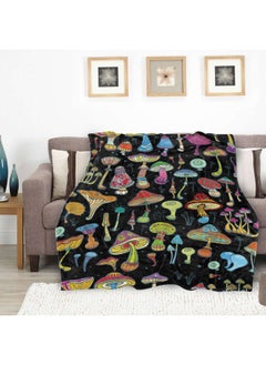 Sowide Mushroom Decor Blanket Lightweight Funny Jellyfish Shape Mushrooms Throw Blanket for Couch Sofa Bed Mushroom Decor Birthday Gifts Blankets for Adult Baby Kids Pet Blanket All Season 40"x50"  - Image 3