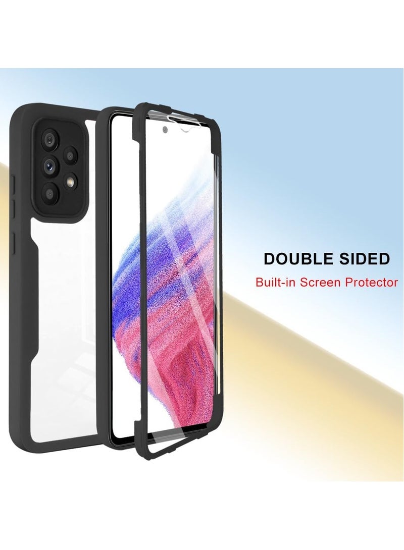 SanHu for Samsung Galaxy A73 5G Case, Ultra Thin Lightweight, Double-Sidedall-Inclusive Protection, Acrylic Clear Back Cover Samsung Galaxy A73 5G, Black - Image 5