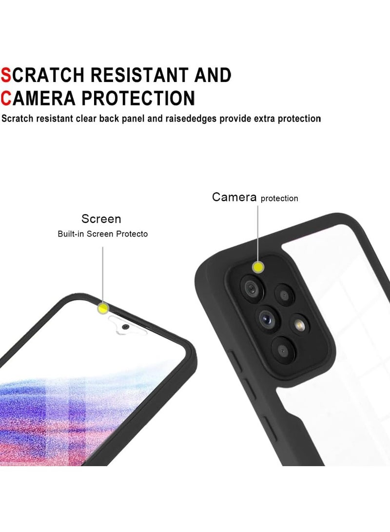 SanHu for Samsung Galaxy A73 5G Case, Ultra Thin Lightweight, Double-Sidedall-Inclusive Protection, Acrylic Clear Back Cover Samsung Galaxy A73 5G, Black - Image 3