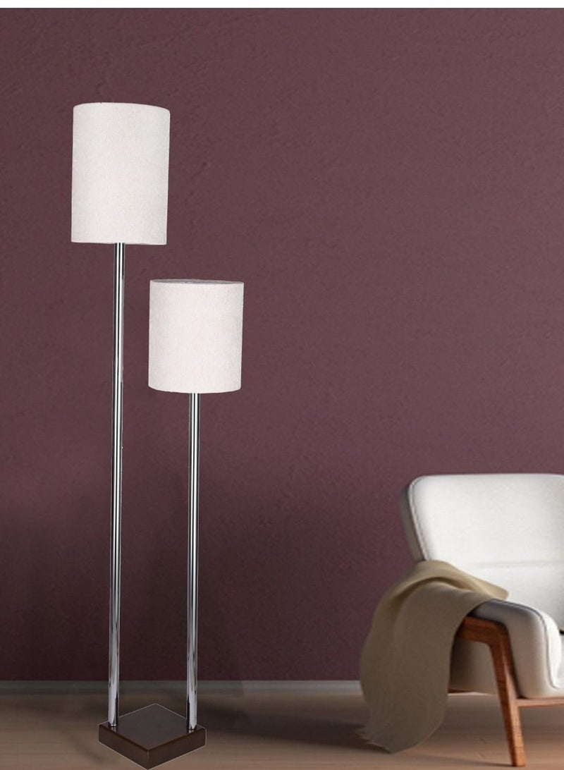 El Rawda Lighting Modern Floor Lamp - Metal - | Hoka Floor Lamp With 2 Light | Color: Beige | Size: 158x20 cm - Image 1
