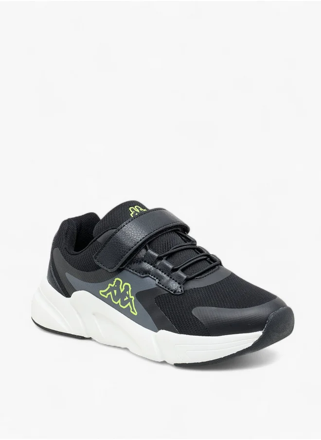 كابا Boys' Logo Print Sports Shoes with Hook and Loop Closure