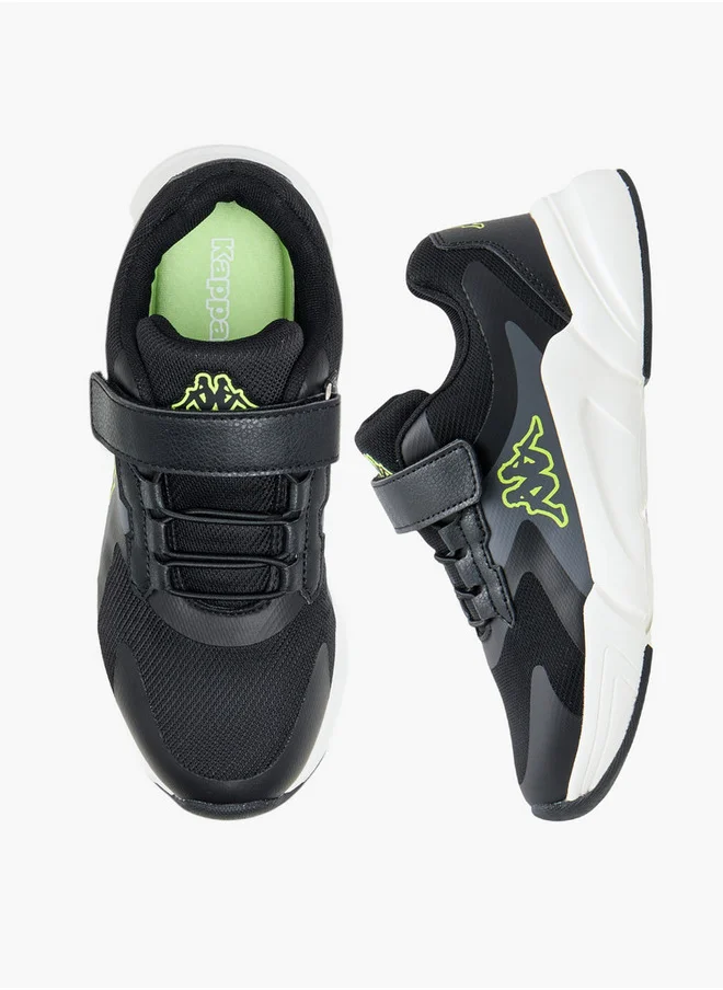 كابا Boys' Logo Print Sports Shoes with Hook and Loop Closure