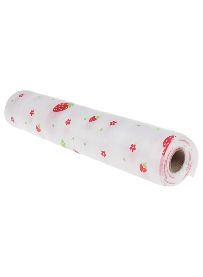 لفة واحدة مفارش مطبخ مقاومة للماء مقاس 45 سم × 300 سم ، لفة مفارش خزانة مضادة للانزلاق لخزانة المطبخ، مفارش مضادة للانزلاق,بطانة رفوف مضادة للانزلاق (أشكال أدوات طبخ + أرضيه أبيض) - Image 2