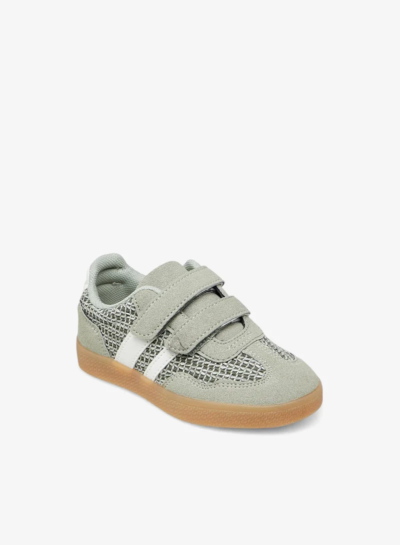 جونيورز حذاء رياضي بألواح وإغلاق بشريط لاصق