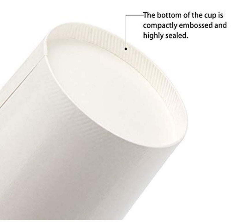 SHOP  SHOPPEE SHOP & SHOPPEE Disposable Thick-Walled Hard Craft Hard Paper Food Container Bowl/Tub with lid - 350 ml (Pack of 25, White) - Image 4
