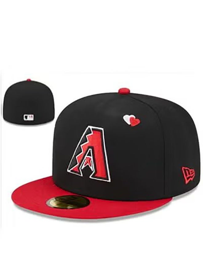 New Era Arizona Diamondbacks Heart Accent Black & Red Flat Brim Baseball Cap-59.6cm
