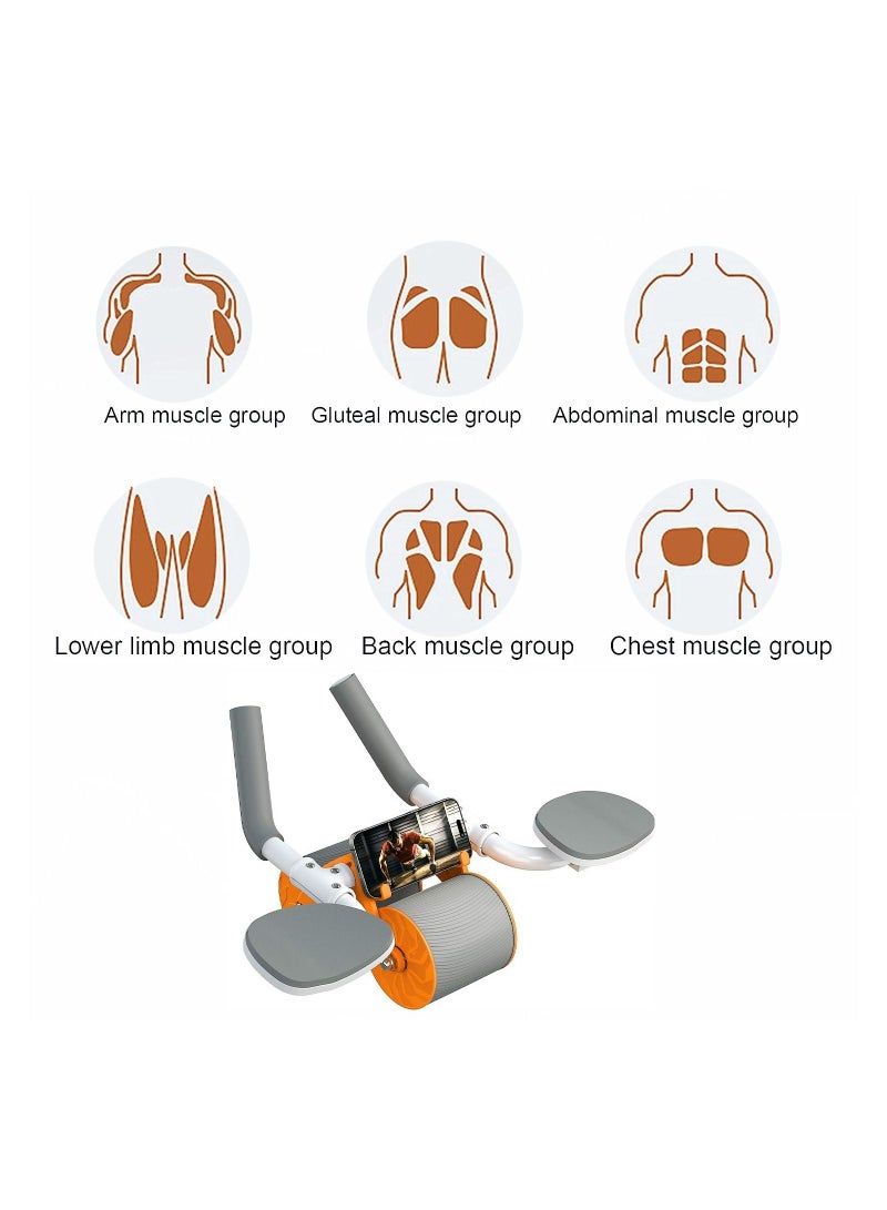 WALL BEAUTY 2023 New with timer Ab Abdominal Exercise Roller Elbow Support, abs roller wheel core exercise equipment, Automatic Rebound Abdominal Wheel - Image 5