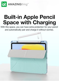 AMAZINGthing Titan Pro for iPad 10th Generation (2022) 10.9 inch Case Cover with Pencil Storage Slot - New Blue  - Image 4