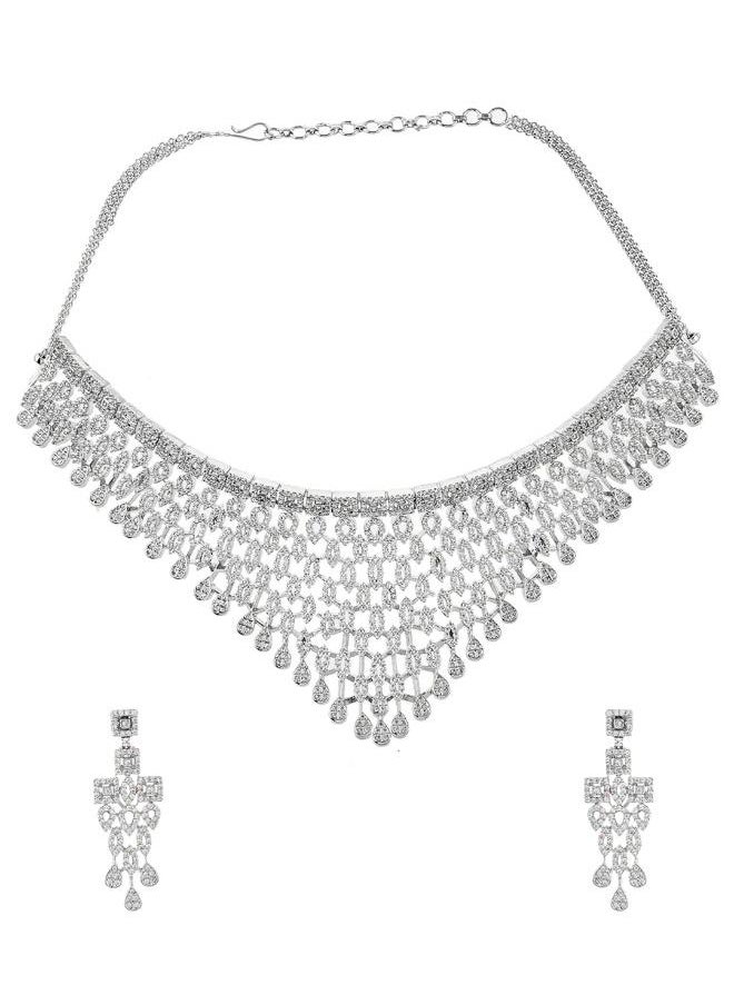 VOYLLA Sparkling Opulence Waterfall Jewellery Set  - Image 3