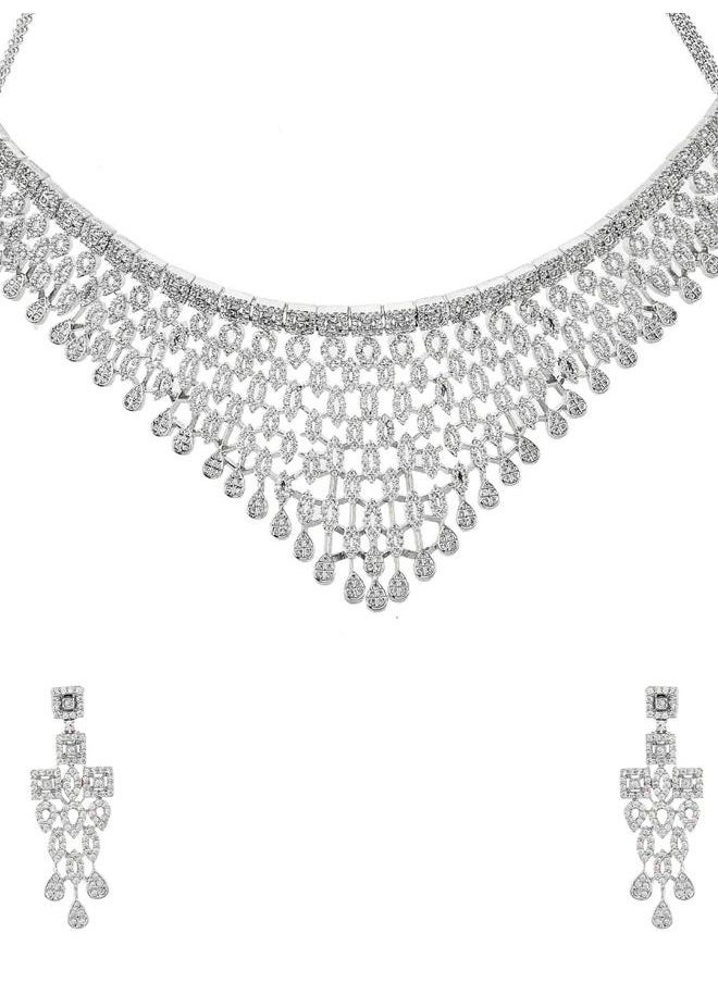 VOYLLA Sparkling Opulence Waterfall Jewellery Set  - Image 2