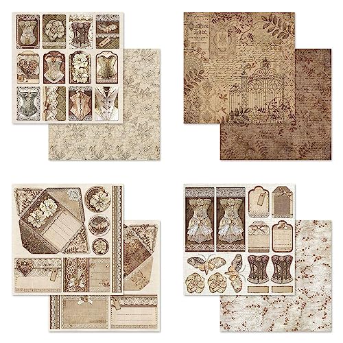 Stamperia Double-Sided Paper Pad 12"X12" 10/Pkg-Old Lace, 10 Designs/1 Each - Image 4