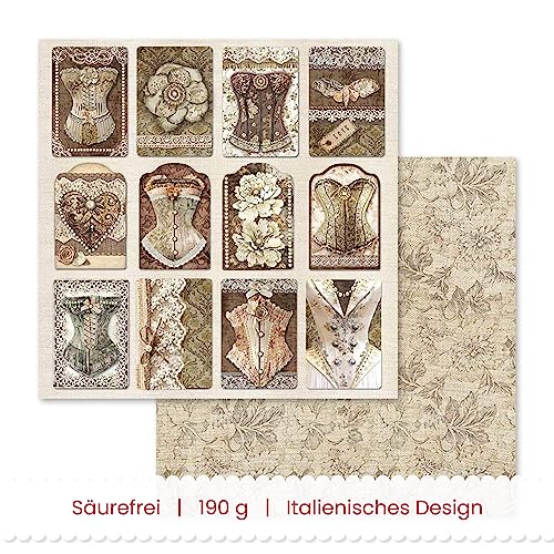 Stamperia Double-Sided Paper Pad 12"X12" 10/Pkg-Old Lace, 10 Designs/1 Each - Image 5