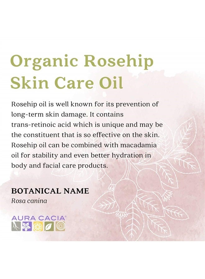 Aura Cacia Organic Rosehip Skin Care Oil | GC/MS Tested for Purity | 30ml (1 fl. oz.) in Box - Image 2