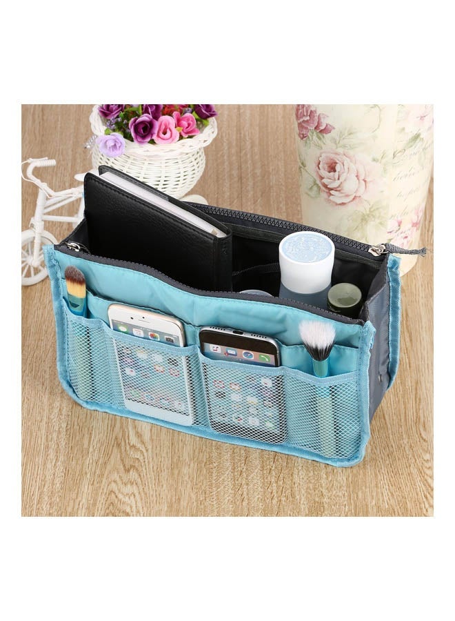 NIBEMINENT Waterproof Cosmetic Bag Blue/Grey - Image 4