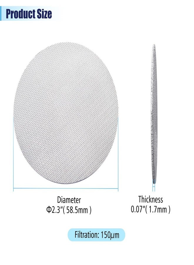 Rovella 2pcs Espresso Puck Screen 1.7mm Thickness Reusable Barista Stainless Steel Coffee Filter Mesh Plate for Coffee Portafilter Filter Basket (58.5mm, 150μm) - Image 2