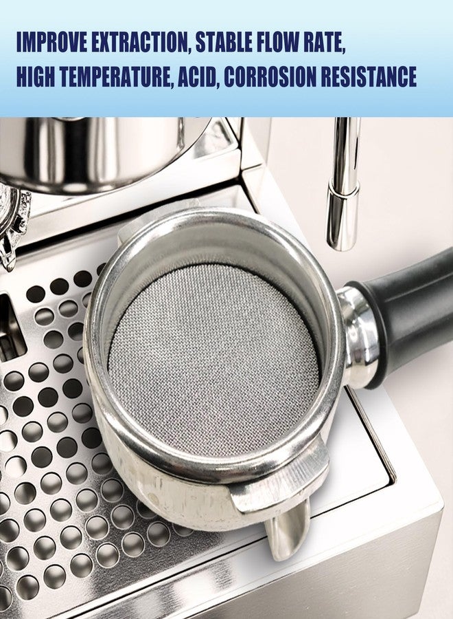 Rovella 2pcs Espresso Puck Screen 1.7mm Thickness Reusable Barista Stainless Steel Coffee Filter Mesh Plate for Coffee Portafilter Filter Basket (58.5mm, 150μm) - Image 5
