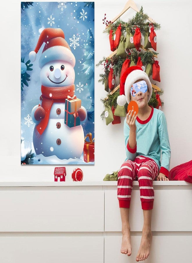 LOAVER Pin The Nose On The Snowman Christmas Holiday Reusable Game Poster with 36 Noses and 2 Blindfold for Kids Christmas Winter Party Game Activities Supplies - Image 5