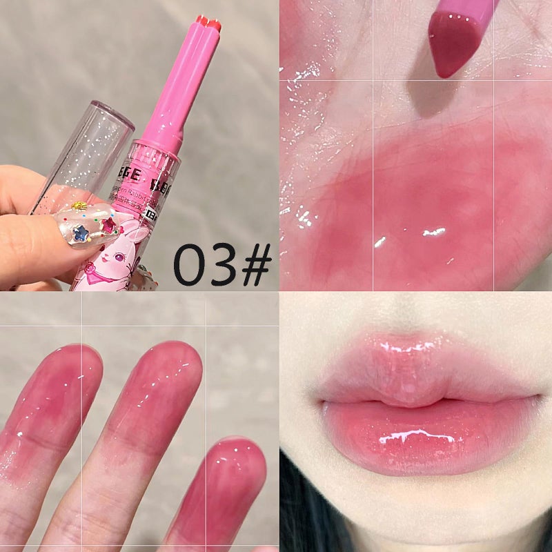 LuckNest 3 Colors Jelly Lipstick Gift Set, Tinted Heart Shape Lip Stain Lip Gloss, Mirror Hydrating Jelly Love Lipstick, Moisturizing Tinted Lip Balm, Vivid Color Glossy Lip Makeup for Girls (A) - Image 5