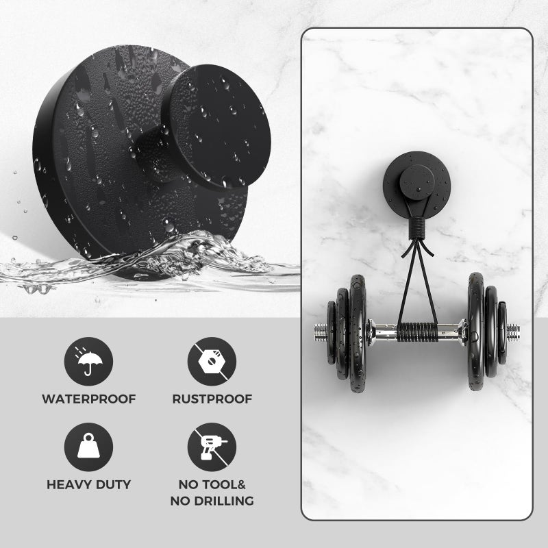 WingWider Shower Hooks for Inside Shower,Suction Cup Hooks for Glass Window,Removable Towel Hooks for Bathrooms,4 Packs(Black) - Image 3