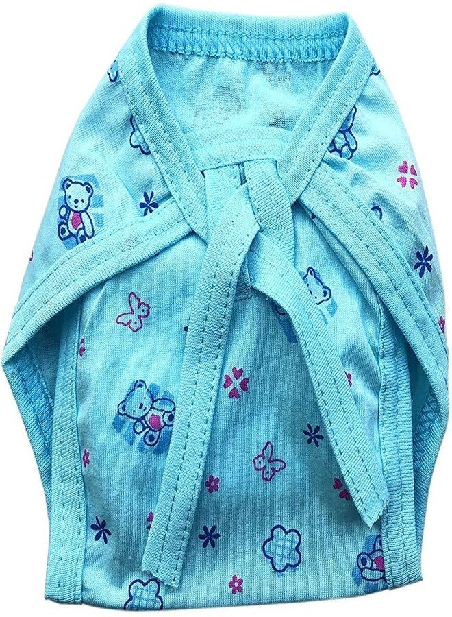 KmCho New born baby jhabla, mittens, nappy- combo set | Soft & Breathable Cotton | Perfect for Newborns (0-6 Months) | Unisex Baby Clothing Set - Image 3
