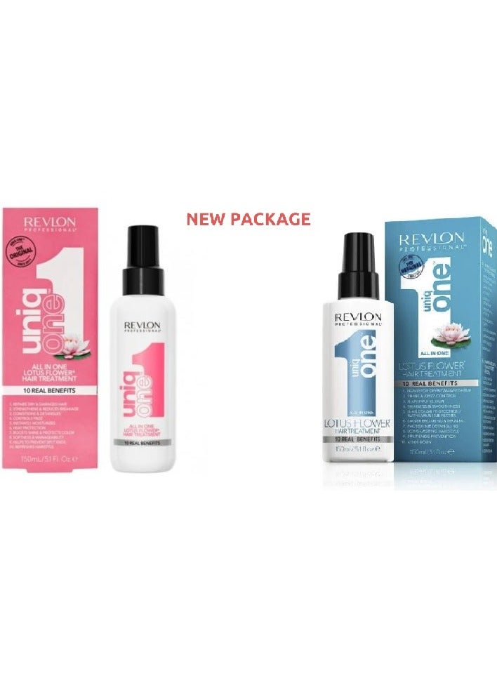 Revlon UniqOne Hair Treatment, Moisturizing Leave-In Product, Repair For Dry and Damaged Hair, Promotes Healthy Hair, Lotus Flower Fragrance, 5.1 Fl Oz (Pack of 1) - Image 3