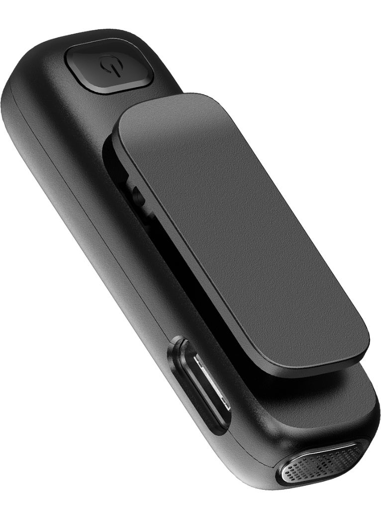 porodo Blue Professional Dual Wireless Microphone - Noise Cancelling / Long-Distance Transmission / USB-C Charging / 6H Battery Life - Black - Image 4