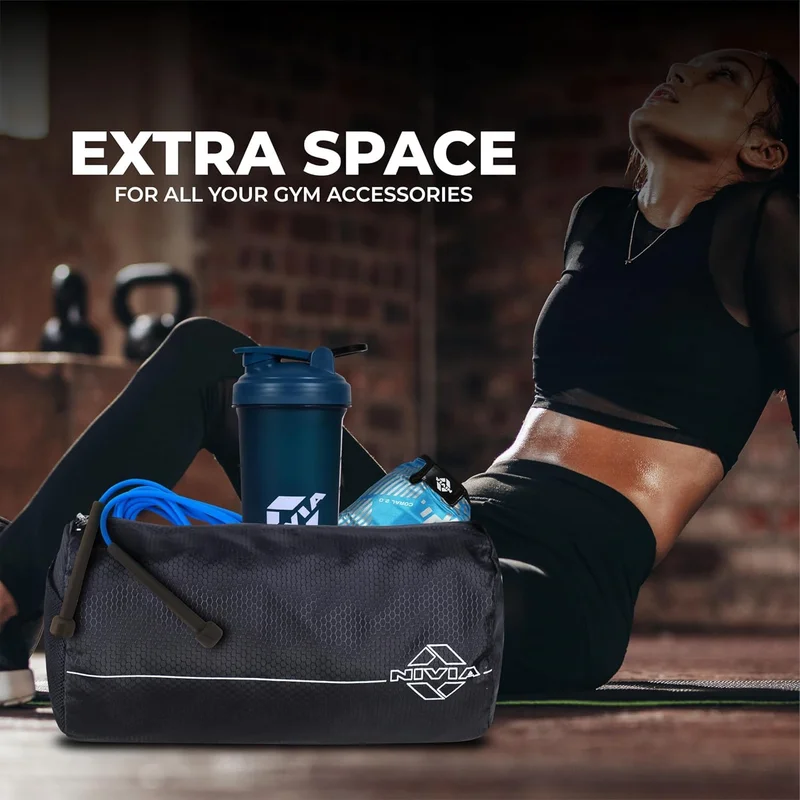 نيفيا Nivia Basic Duffle Bag - Black Polyester