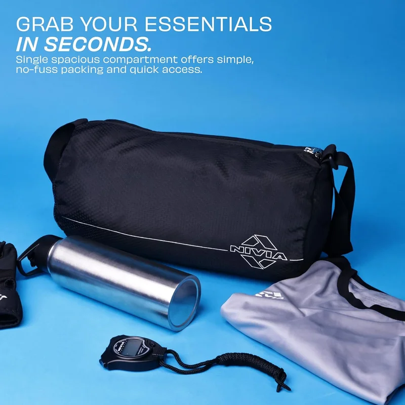 نيفيا Nivia Basic Duffle Bag - Black Polyester