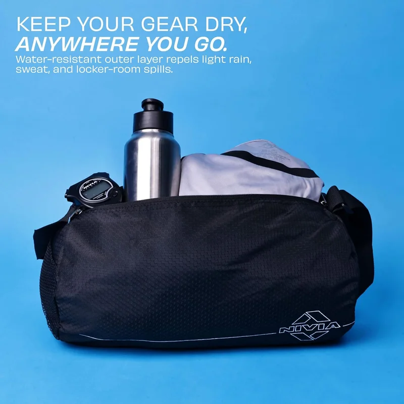 نيفيا Nivia Basic Duffle Bag - Black Polyester