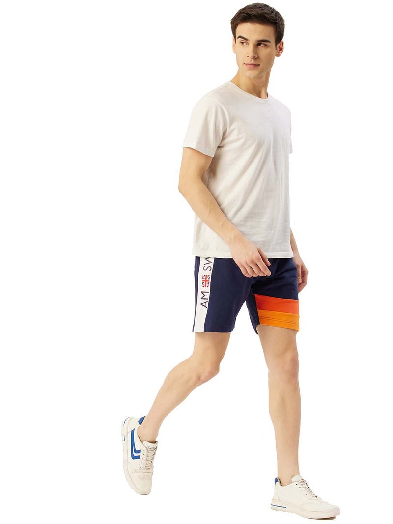 amswan PREMIUM COTTON COLOURBLOCKED PRINTED SHORTS - Image 4