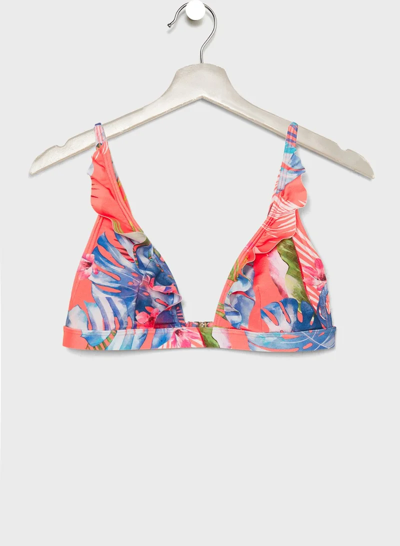 SOUTH BEACH Tropical Print Bikini Set