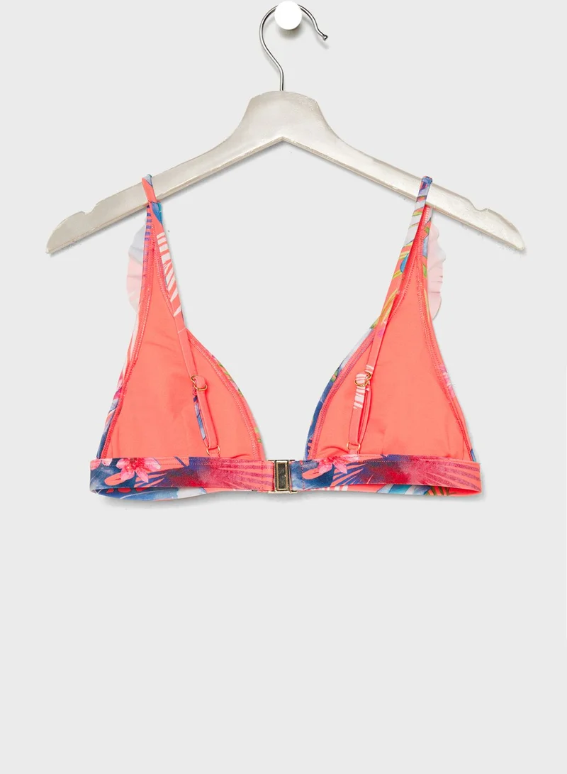 SOUTH BEACH Tropical Print Bikini Set