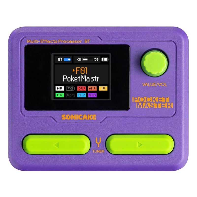 SONICAKE QME-10PP Pocket Master-Multi Effects Guitar Pedal with 9 Effects Modules 100 Drum Rhythms and Looper 100 Presets 20 Amp/Cab Electric Guitar Effects Processor OTG USB Audio Interface BT - Image 1