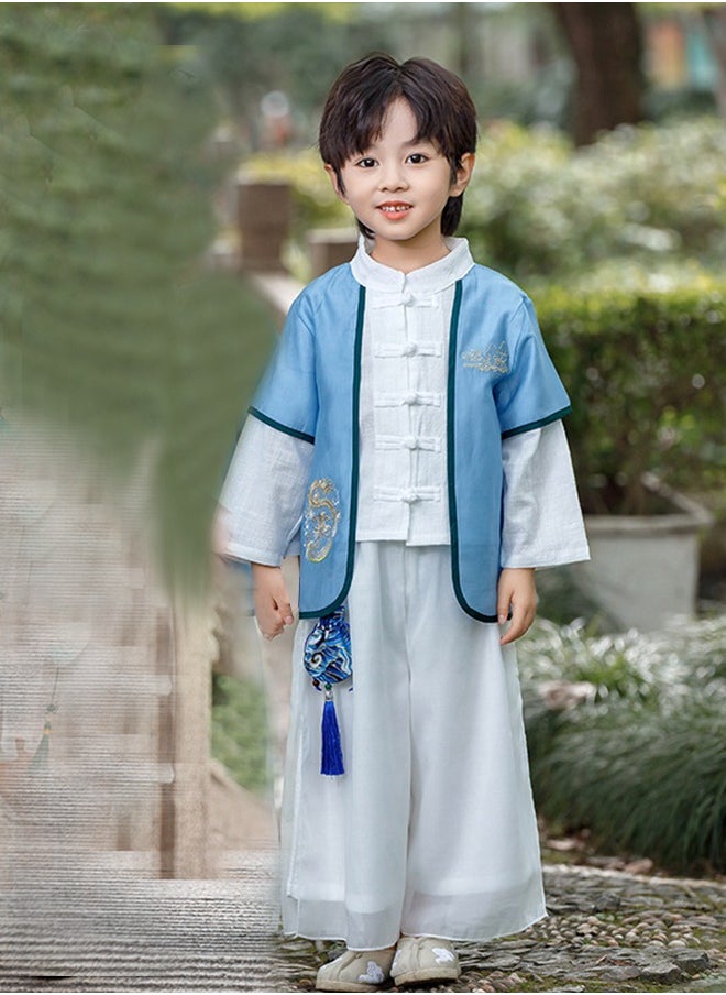 Al Aoyama - Boys' Hanfu Chinese Style Set Shirt Pants Two-piece Suits Spring And Autumn  New Children's Tang Dynasty Fashion Clothes unisex - Image 1