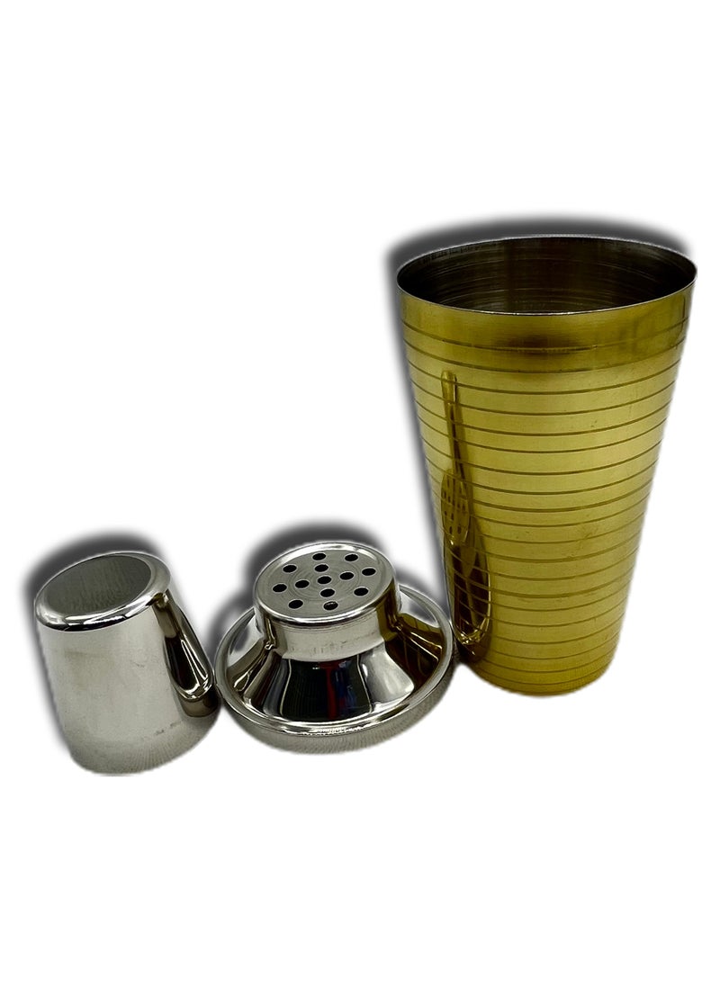Excellent Houseware Cocktail Shaker Stainless Steel Gold 500ml  - Image 2