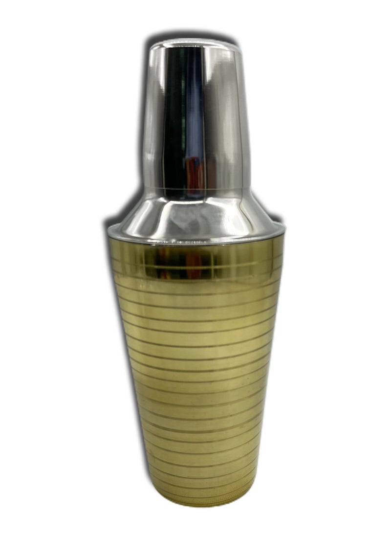 Excellent Houseware Cocktail Shaker Stainless Steel Gold 500ml  - Image 1