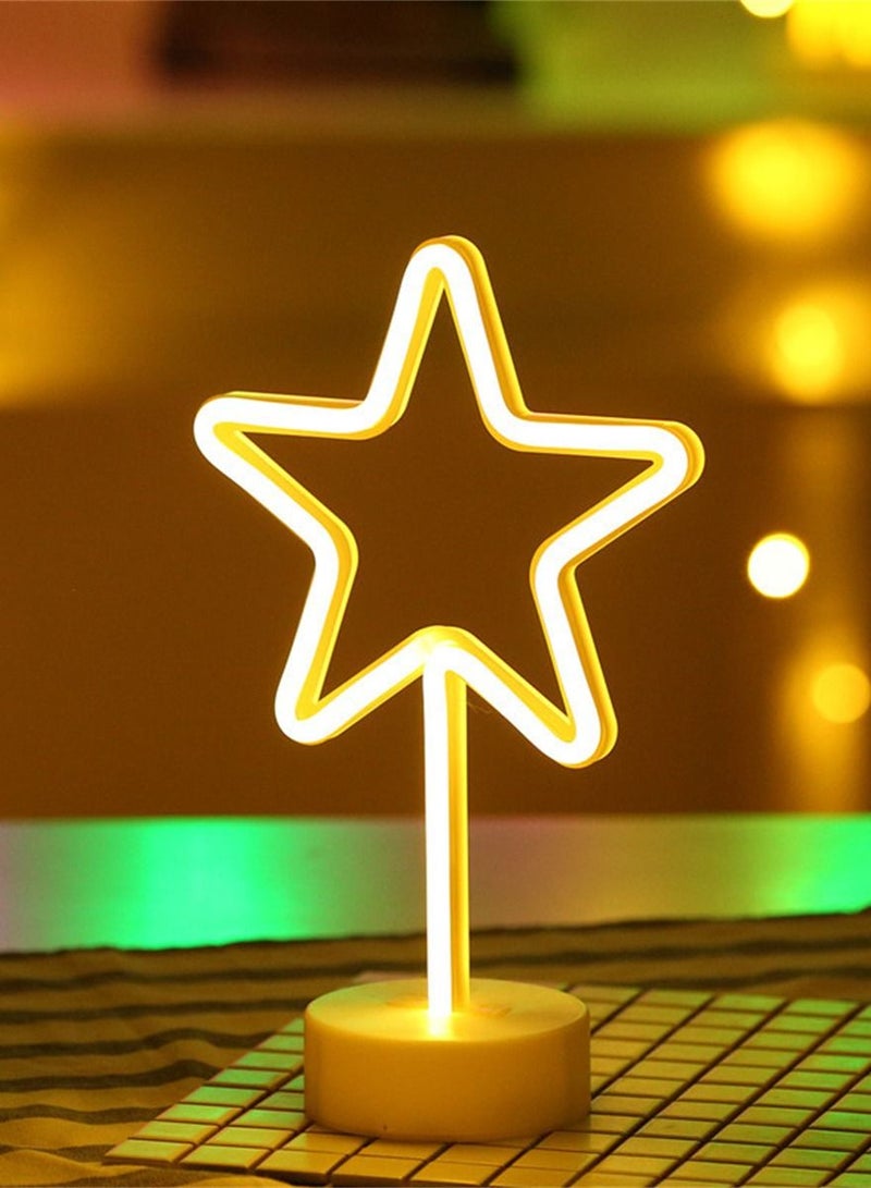 Loquat Creative LED Neon Modeling Battery USB Dual Decorative Color Lights 