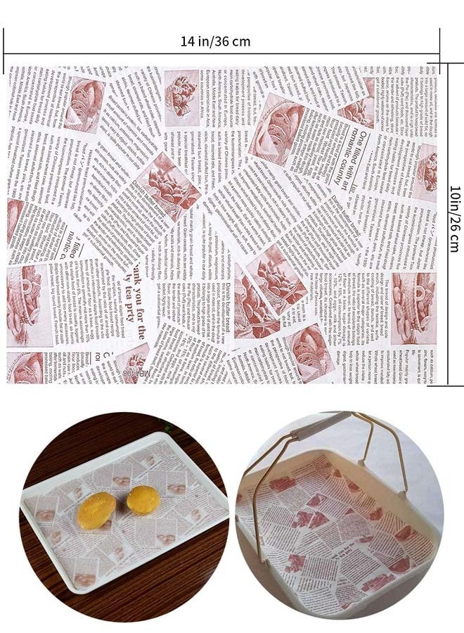 ثمانية فيبيهاوس ورق ساندوتش 100 قطعة من ورق الساندويتش المشمع للخبز يمكن التخلص منه من ورق الشحوم المقاوم للشحوم ورقة مربعة لتغليف الطعام ورقية مشمع وبطانة صينية طعام لخبز كعكة البرجر - Image 3