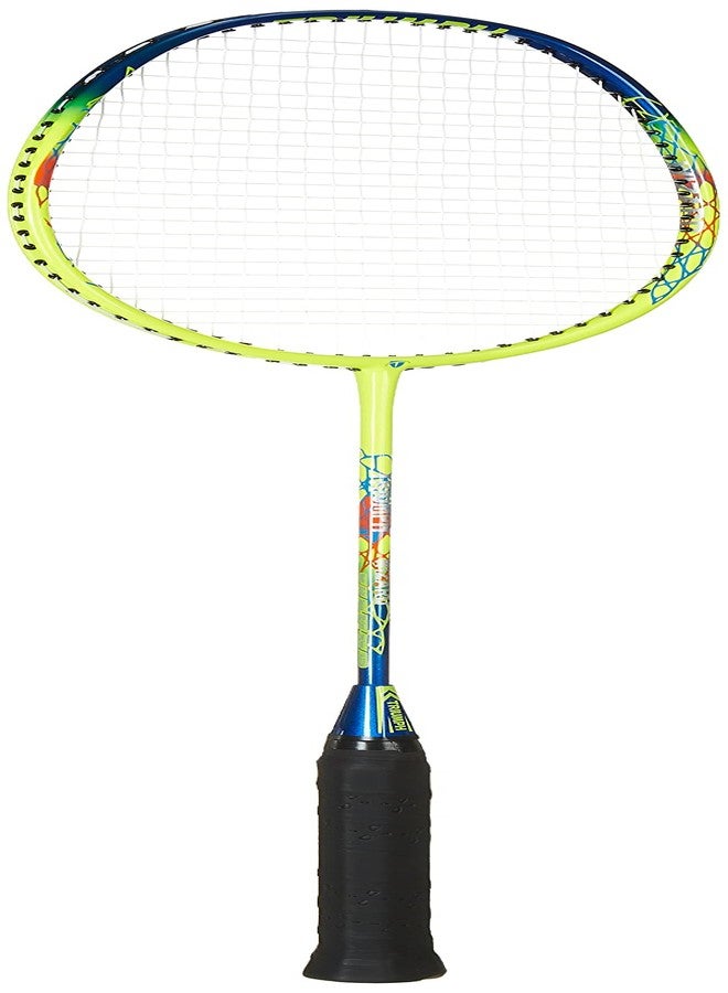 Triumph Wizard Graphite Hotmelt Light Weight Strung Badminton Racket with Cosmic-6R Double Compartment Badminton Bag Lime/Sky - Image 1