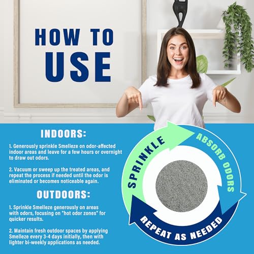 SMELLEZE Natural Dead Animal Odor Removal 2 lbs Powder: Eliminate Dead Rat, Mice, Squirrel, Chipmunk, Raccoon & Bat Smell. Safe for Indoor & Outdoor Use - Image 5